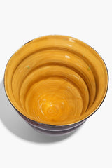 STACKED CONE VASE | BURGUNDY MUSTARD GLAZE
