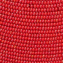 TALL HAND-BEADED VASE | RED