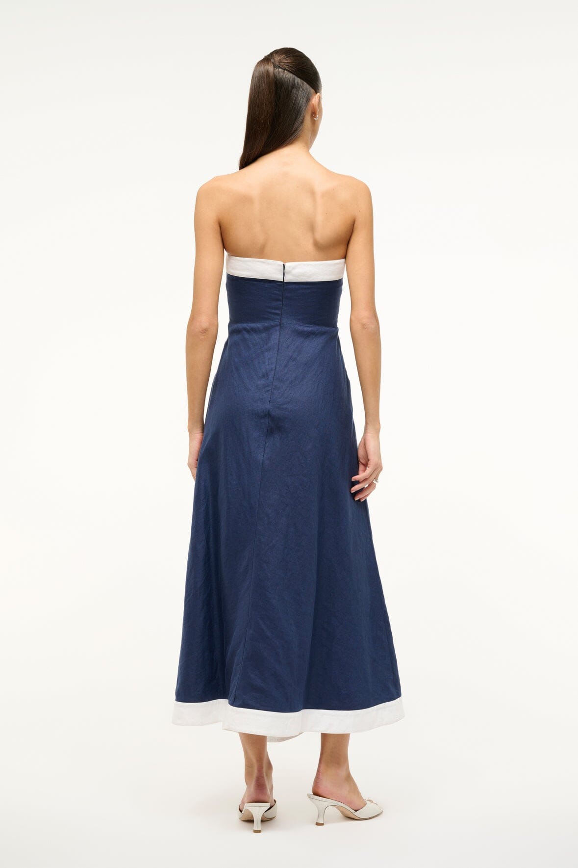 SIRANI DRESS | NAVY WHITE