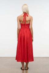 GRAZIA LINEN DRESS | TOMATO
