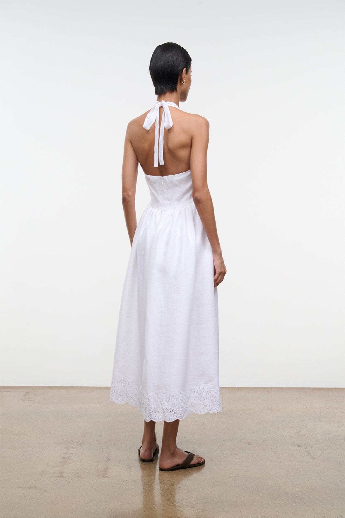 GRAZIA LINEN DRESS | WHITE