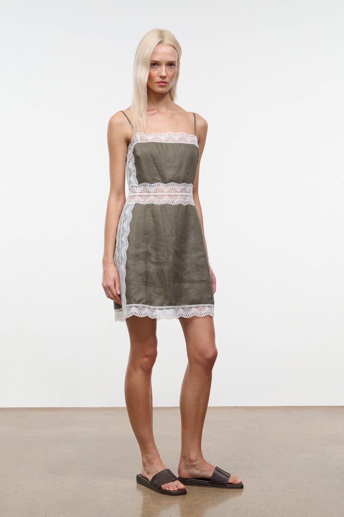 AMALINA LINEN MINI DRESS | THYME