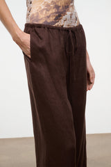 MATEO LINEN CROPPED PANT | ROOT