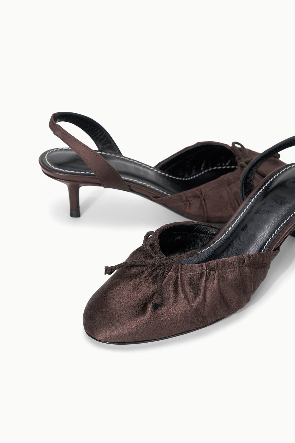 ALBA BALLET SLINGBACK | ESPRESSO SATIN