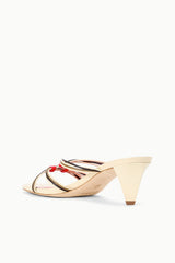 CARRIE MULE | CREAM RED ROSE