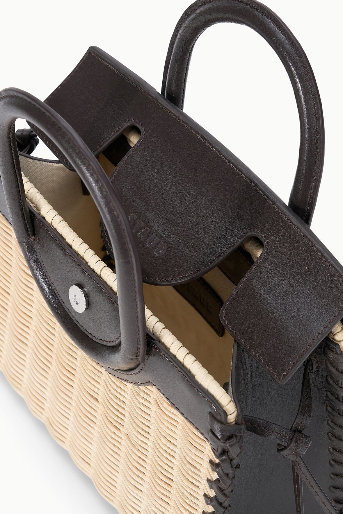 MAUDE MINI WICKER CARRYALL | NATURAL ESPRESSO