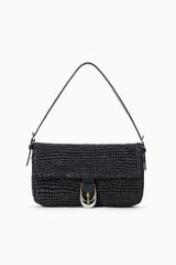 HARLOW RAFFIA BAG | BLACK RAFFIA