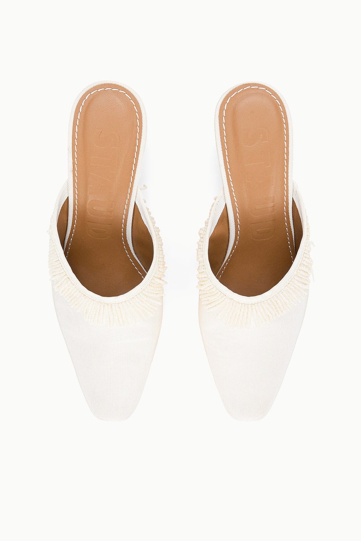 JOANNA KITTEN HEEL MULE | IVORY