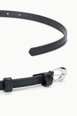 SLIM MOON BUCKLE BELT - 13MM | BLACK