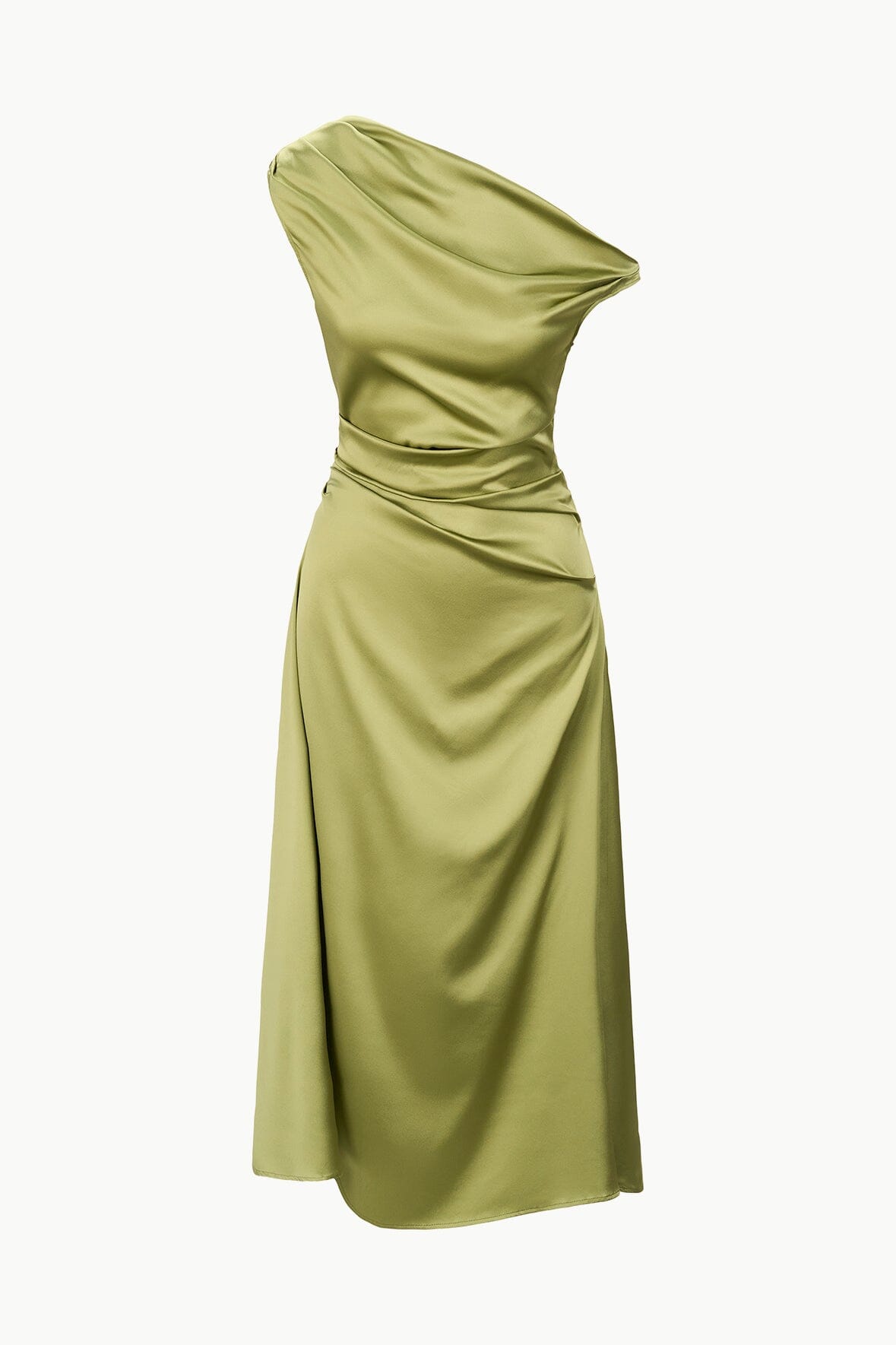 PHARE SILK DRESS | MOSS