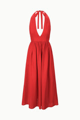 GRAZIA LINEN DRESS | TOMATO