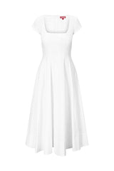 SHORT SLEEVE WELLS DRESS | WHITE