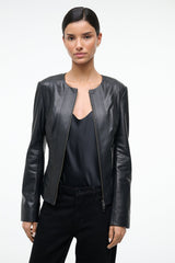 WELLS LEATHER JACKET | BLACK